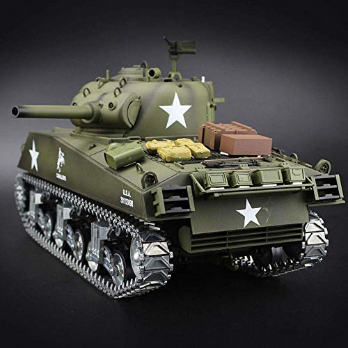 XHH Panzer Groß 1/16 Fernbedienung Panzer Modellsimulation Zweiter Weltkrieg Sherman M4A3 Metallpanzer 2.4G Streitwagen… – Bild 3
