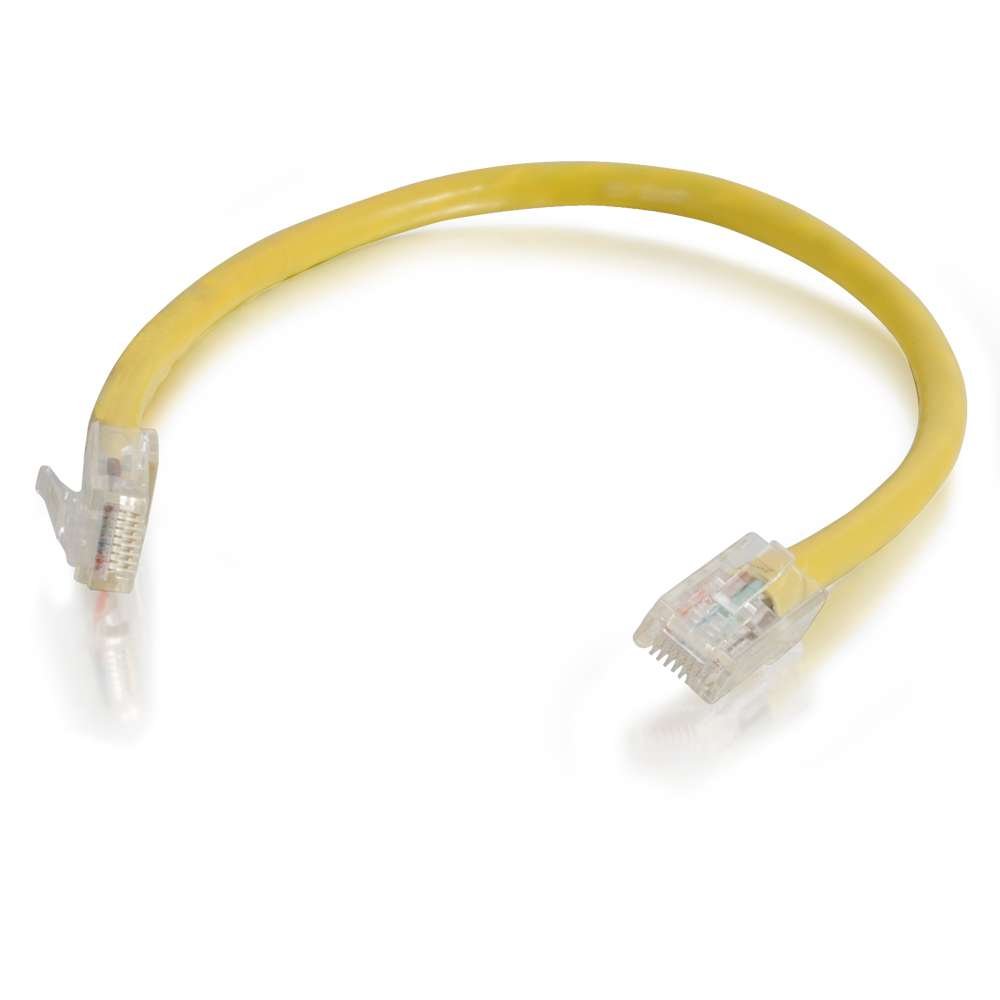 C2G 0.5M Cat5e Ethernet RJ45 High Speed Network Cable, LAN Lead YELLOW Cat5e PVC UTP Patch Cable