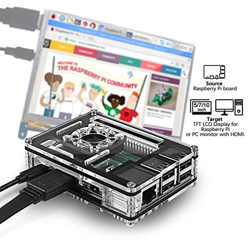 image for Smraza Raspberry Pi 3 B+ Case with Fan + Heatsinks + 2.5A Power Supply