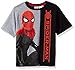 Marvel Boys' Little Split Tee Spiderman T-Shirt, Black/Gray, 5/6