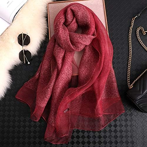 Hengtongtongxun Brand 2020 Women Silk Scarf Female Solid Foulard Femme Pashmina Shawls And Wrap Big Size Scaves Beach Towel Bandana Muslim Hijab Color Red Amazon Ca Home Kitchen