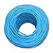 FiveStarCable Cat5e 1000 Ft 24 AWG CMR Riser Rated Solid Bare Copper Conductor UTP Ethernet PVC Cable - Blue Color