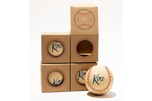 KORE BASEBALL PRODUCTS Kore Softball – Hand-Stitched Real Feel Foam Softballs | Safe Indoor & Outdoor Practice Ball for Backyard Play | Softball Gift or Desk Toy | Stocking Stuffer | Party Favors | (4)