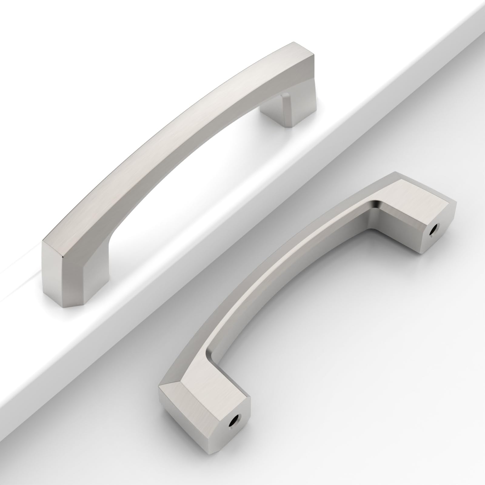 Photo 1 of Coinkoly 10 Pack Brushed Satin Nickel 3 Inch(76mm) Hole Center Kitchen Cabinet Handles Cabinet Pulls Drawer Hardware for Cupboard Dresser Handles Bathroom Bathroom