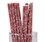 Bandana Print Paper Straws (24 Pack) 7 1/2