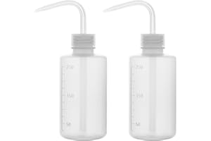 XCD 2-Pack 250ml (8 oz) Lab Squeeze Bottles, LDPE Safety Graduated Containers with Narrow Mouth for Chemical Solutions