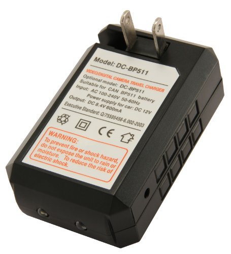 STK CB-5L Canon BP-511 BP-511A Battery Charger - for Canon EOS-5D, Canon EOS-40D, Canon EOS-50D, Canon EOS-20D, Canon EOS-30D, Canon EOS-1D, Canon EOS-10D, Canon EOS-Digital Rebel, Canon EOS-D60, Canon EOS-300D, Canon EOS-D30, Canon EOS Kiss, Canon Powers - Thumbnail 6