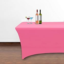 Obstal 6 Pack Stretch Spandex Table Covers for 6