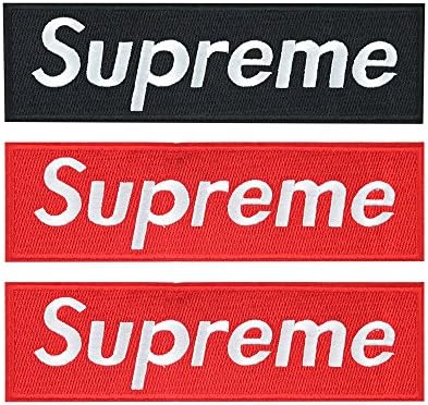 Iron on Patches, Supreme Patches Assorted Size Iron Embroidery Applique Decoration DIY Patches for Clothing Jeans etc