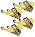 Keeper 04629 25' x 2" Ratchet Tie-Down with J-Hooks, 4 Pack primary