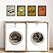 wallsthatspeak 4-Pack of 8x10in Vintage Laundry Room Wall Art Decor Prints Printed on 3/16 Inch Matboard Ready to Hang