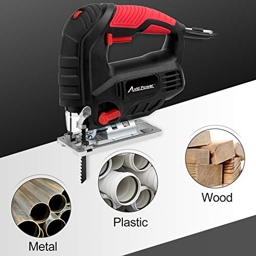 Jigsaw, AVID POWER 5.0A 3000 SPM Jig Saw with Variable Speed, Bevel