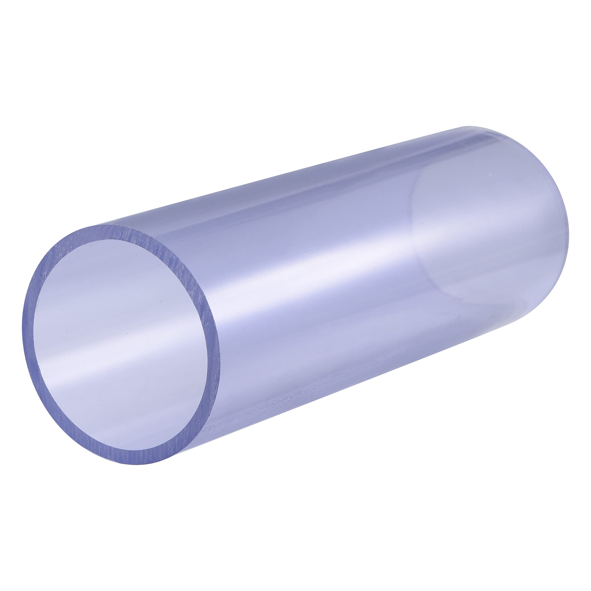 sourcing map PVC Rigid Round Pipe 55mm ID 63mm OD 200mm High Transparency for Water Pipe, Aquarium, Fish Tank