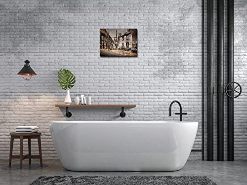 guiguziyishu Canvas Wall Art RetroParis Eiffel Tower Canvas Art Romantic City Paintings Prints On Canvas Paris Decor for Bedroom Living Room Bathroom Kitchen Home Decor Ready to Hang