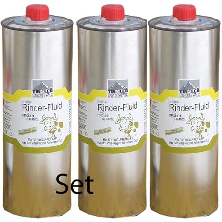 Tiroler Steinöl - Bremsenöl, Set mit 3 Stück a 1000 ml zum Vorteilspreis | Fliegenöl gegen Insekten, Fliegen, Bremsen, Zecken