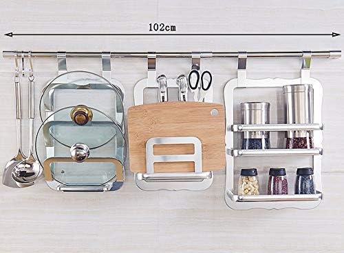 YOIL Perfect Home Furniture Aluminum Material Chopsticks Box Spice Rack Pot Cover Rack Knife Plate Frame Dish Racks, Multi-function Kitchenware Storage Shelves (Color : B+C+D) (Color : B+C+D)
