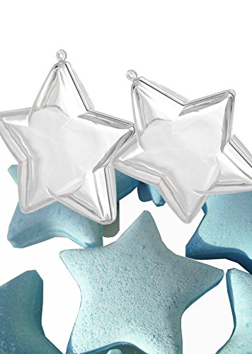 Tyoungg 2 Pieces Acrylic Soap Bath Bomb Mold Fizzies Star Shape Transparent Plastic Snap Open