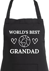 Second Ave Grandad BBQ Apron Mens Black Cooking Grill Kitchen Gift Cotton Blend view 2
