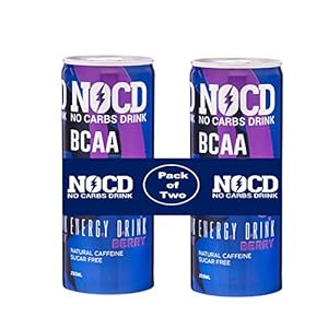 NOCD Pack of 2 Energy Drink Flavour Two Bottle, 250 ml, Berry (Pack of 2)