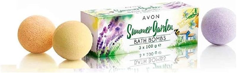 Avon Summer Garden Bath Bombs 3 x 100g Orange Blossom Honey Lavender