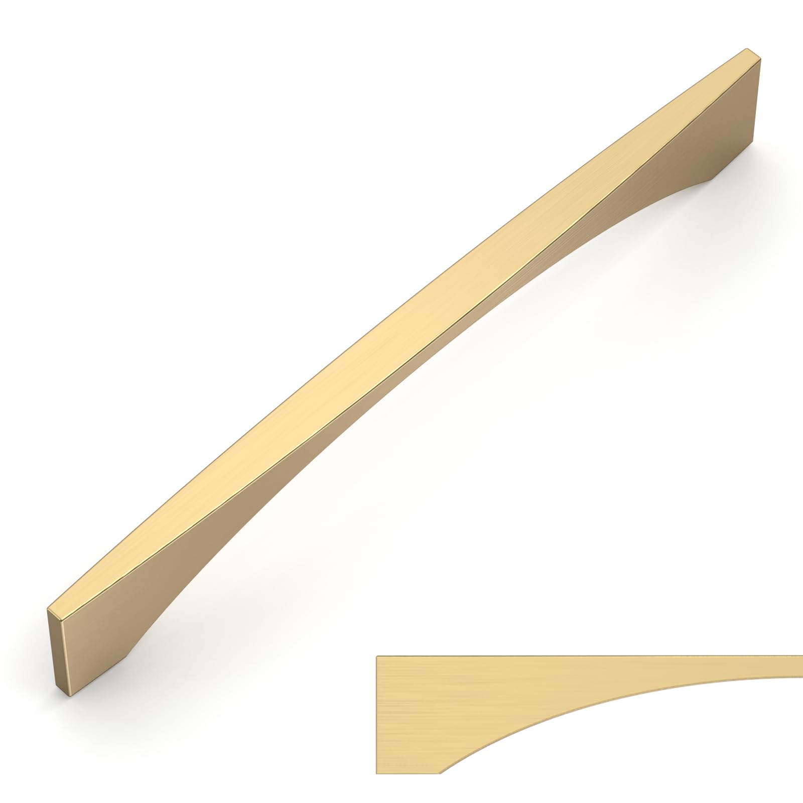 Photo 1 of Amerdeco 10 Pack Champagne Bronze Cabinet Pulls 6.3 Inch(160MM) Hole Centers Kitchen Cabinet Handles for Cabinets Cupboard Handles Drawer Pulls ZH0085