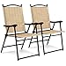 Best Choice Products, Beige Set of 2 Portable Folding Outdoor Mesh w/UV-Resistance