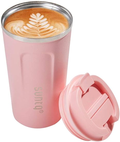 Amazon Co Jp Suntq タンブラー 水筒 マグボトル コーヒー専用 魔法瓶 二重構造 真空断熱 保温保冷 直飲み プレゼント用 ビジネス用 男女兼用 アウトドア用 遠足 釣り 登山 自転車 キャンプ バーベキュー ピンク 510ml ホーム キッチン