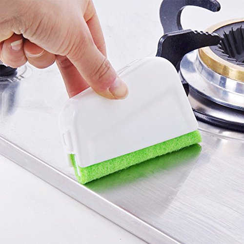 FOCCTS Tile Brushes Grout Cleaner Brush with Nylon Sponge Bristles for Bathroom Kitchen Shower Window Track Groove Gap Joint Deep Cleaning - Thumbnail 6