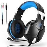 KOTION EACH G1200 Gaming Headset 3.5mm Game Headphone Earphone Headband with Mic Stereo Bass for PS4 New Xbox One PC Computer Laptop Mobile Phones