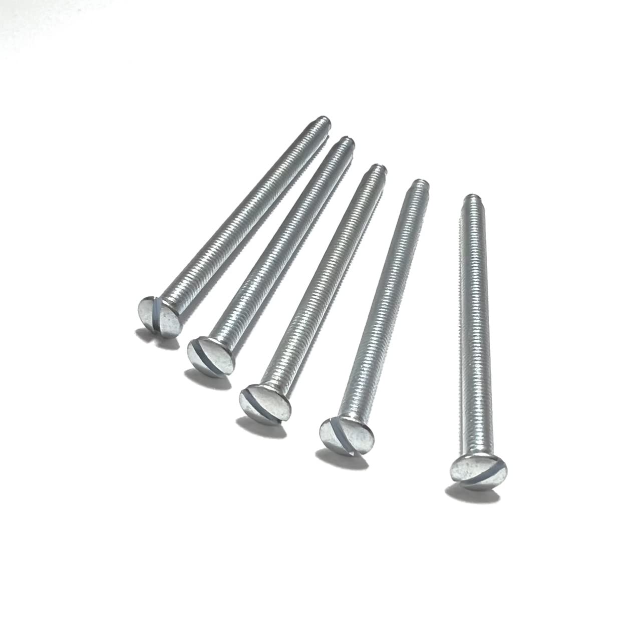 M3.5 (3.5mm x 25mm) Nickel Plated Slotted Raised Countersunk Electrical Socket Screws (Pack of 20)
