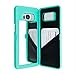 W7ETBEN Galaxy S8 Plus Case, Hidden Back Mirror Wallet Case with Stand Feature and Card Holder for Samsung Galaxy S8 Plus (Teal)