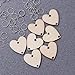 50pcs Heart Wooden Slices with 50 Iron Set for Birthday Reminder Hanging Wooden Plaque Board DIY Calendar Accessories Home Decoration (Burlywood)