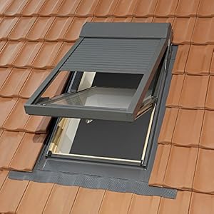 Plastic Roof Window with Electric Roller Shutter and with ...