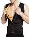Roseate Men's Body Shaper Hot Sweat Workout Tank Top Slimming Sauna Vest Neoprene Compression Thermal Shirt (Black w/Zipper, 3X-Large)