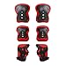 Kid's Adjustable Sports Protective Gear Set -Knee Pads Elbow Pads Wrist Guards for Skating Cycling Outdoor Sports as Birthday, Christmas Gift (red)