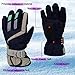 Children Ski Waterproof Gloves Winter Warm Outdoor Riding Thickening Gloves YR.Lover, Navy Blue, One Size