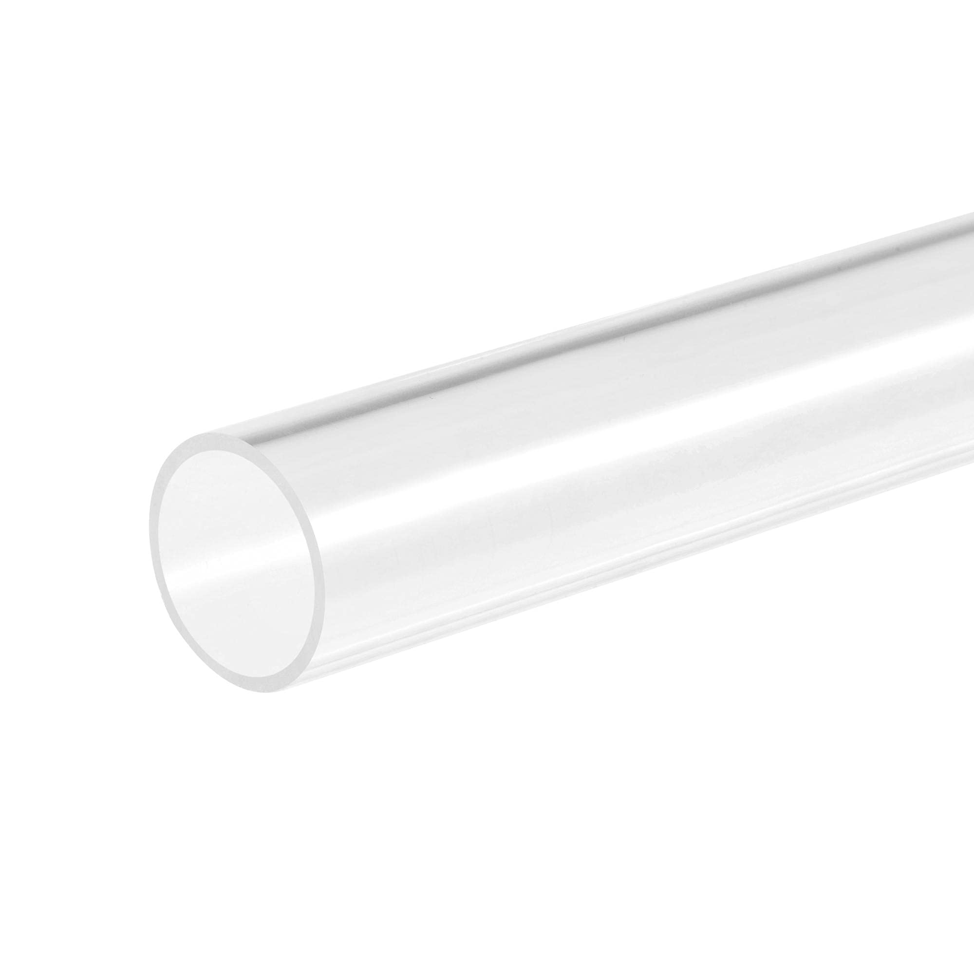sourcing map Acrylic Pipe Clear 34mmx40mm 305mm for Water Pipe, Water Cooling System, DIY Making, Lighting