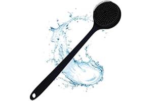 VWMYQ Silicone Back Scrubber for Shower, New Update Bath Body Double Sided Brush with Long Handle for Shower Exfoliating and 