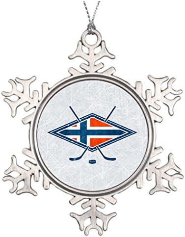 Butter Tisse Tree Branch Decoration Norway Norge Ice Hockey Badge Hockey Hanging Garden Snowflake Ornaments