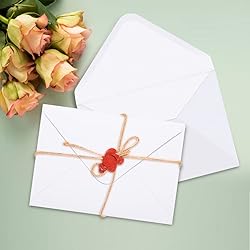 50 Packs of A7 Envelopes for Invitation, White 5x7