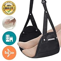 Arsaha Airplane Footrest-Foot Hammock-Airplane Travel Accessories-Portable Travel Foot Hammock for Train Bus Flight Office Footrest Sling Comfy Hanger Airplane Feet with Memory Foam-Reduce Swelling