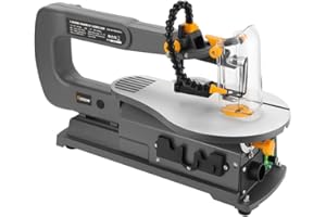 Hoteche 16-inch Power Scroll Saws for Woodworking, 1.2-Amp, Variable Speed, with Large Tilting Working Table and Integrated Dust Port