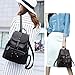 Leather Backpack, COOFIT Black Backpack Black Leather Backpack Purse Bookbag for Women