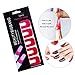 BEAUTYBIGBANG Plastic Nail Polish Protector - 10 Sheets 100 Piece Disposable Peel Off Sticker U-Shape Tape for Nail Art Painting Stamping Manicure Tool