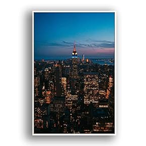 Framed Canvas Wall Art for Living Room, Bedroom Brooklyn Bridge and New York City Canvas Prints for Modern Home Decoration Ready to Hang - 16"x24" inches