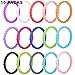 Rngeo Silicone Wedding Ring for Women, 15 Pack Thin Stackable Braided Rubber Wedding Bands, Comfortable Durable Fashionable Elegant Affordable & Friendly (Multicolored)