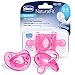 Chicco PhysioForma 100% Soft Silicone One Piece Pacifier for Babies Aged 0-6 Months | BPA & Latex Free | Reusable Sterilizing Case | Pink, 2pk