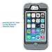ULAK iPhone 4 Case,iPhone 4S Case, Knox Armor Shockproof Heavy Duty Combo Hybrid Defender High Impact Body Rugged Hard PC & Silicone Case Protective Cover for Apple iPhone 4 4S (Grey+Black)