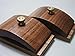Hang-Ups® Original Made in USA - 1 Pair Walnut Wood Quilt Hang-Ups® Fabric Hanger Clips - Regular 3-3/16