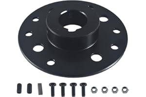 COEFEPIY Black Steel Sprocket Hub for Go Kart 1" Bore & 1/4" Keyway for Mini Bike 212cc 196cc 6.5hp Dune Buggies Drift Trike Heavy Duty Go Kart Cart with Hardware Kit